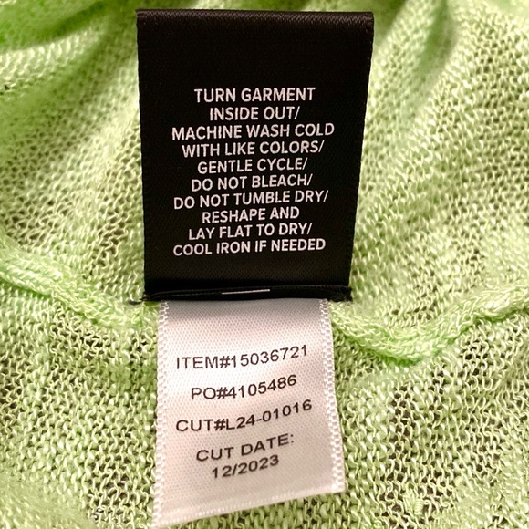 Torrid Lime Green Ribbed Knit Open Front Long Sleeve Thin Casual Cardigan SZ 3X - Picture 10 of 10